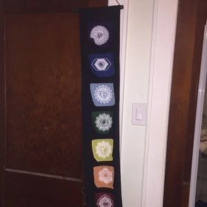 Chakra hanging flags decor